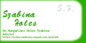 szabina holes business card